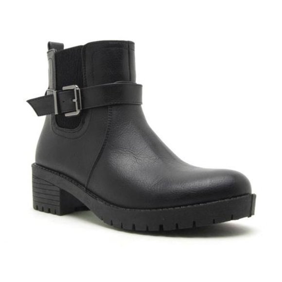 Black Bootie with Ankle Strap Size 10 - Picture 6 of 8